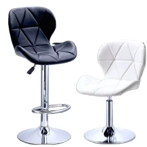 Factory Commercial Use Outdoor Dining Bar Stools and Restaurant Chair Sets with PU Leather Swivel Seat