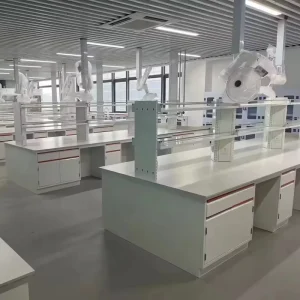 Factory Custom Chemical Science Laboratory Equipment Furniture Workbench Metal Lab Wall Cabinet Bench Table