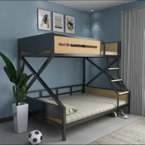 Factory Custom Design Modern Dormitory Bunk Beds Desk Closet Metal Eco Friendly Durable for Apartment Hotel Bedroom Commercial