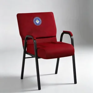 Factory Custom Embroidery Auditorium Chairs Fabric Church Chairs With Armrests