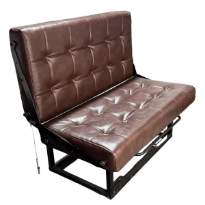 Factory Custom Flip Up Double Bench Seat Modified Camping RV X Fold Sofa Mattress Seat Steel High Density Foam Diesel Color