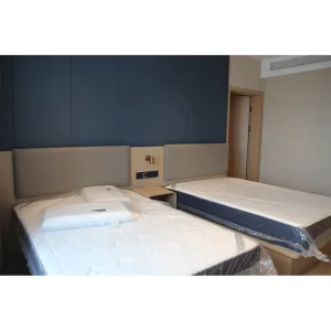 Factory Custom Hotel Twin Bedroom Furniture Set Modern 5 Star Luxury Wooden Complete Solution
