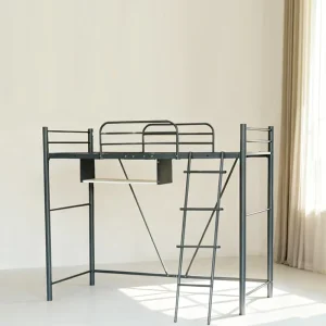 Factory Custom Loft Bed with Storage Space Desk Ladder and Safety Rail Single Size