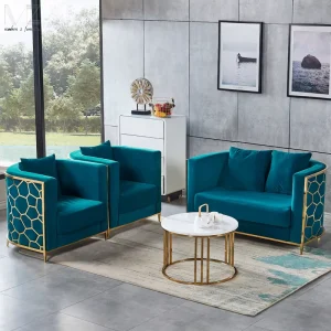 Factory Custom Modern Furniture Upholstered Velvet Fabric Leisure Lounge Accent Hotel Armchair Single Sofa Chair for Living Room