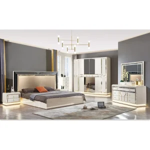 Factory Custom Modern Hotel King Size Bed Set Furniture Bedroom Suit