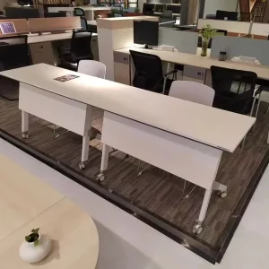 Factory Custom Modern Modular Folding Training Desk Table with Environmental Friendly Board