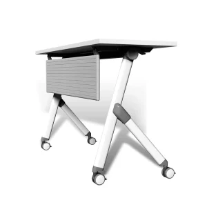 Factory Custom Modern Training Table Aluminum Base Band Castor Table Foldable Learning Table