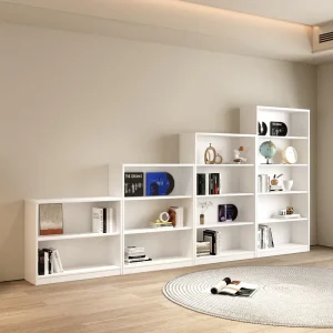 Factory Custom Modern Wooden Bookshelf Customizable Storage Rack for Home Living Room and Home Office