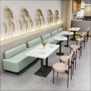 Factory Custom Restaurant Tables Dining Chair Table Set Metal Chair Modern Restaurant Chairs and Tables for Sale