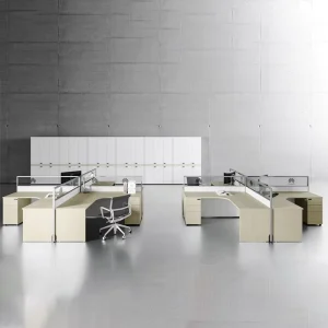 Factory Customization Modular Work Station Desk 120 Degree Office Workstation For 2 4 6 Persons Furniture