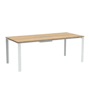Factory Customization Office Meeting Conference Table Metal Table Top Aluminum Legs Eco-friendly Extendable for Workstations