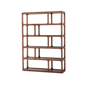 Factory Customize Open Design Bookshelf Modern Minimalist Wooden Floor Standing 5 Tier Display Bookshelf