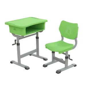Factory Customized Adjustable Student Study Desk Chair Set with Modern Design for Kids Classroom Bedroom Use Includes Drawer