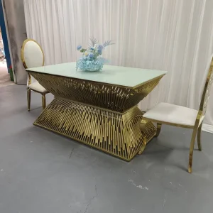 Factory Customized High quality Wedding Event Center Table Hotel Lobby Stainless Steel Wedding Table