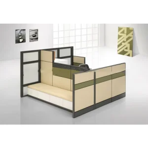 Factory Customized Modern Green Material Office 4 Seats Modular Staff Cubicle Workstation Commercial Laptop Desk Foldable