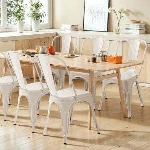 Factory Dining Room Industrial Restaurant Colorful Metal Chairs