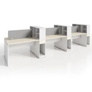 Factory Direct 8 Seat Staff Desk with Side Storage Cubicle Modular Office Table Workstation