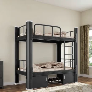 Factory Direct Adjustable Strong Durable Eco-friendly Modern Design Twin Metal Steel Bunk Bed for Bedroom School Hospital Hotel