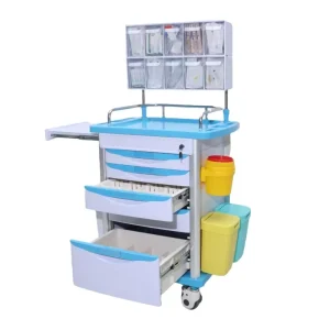 Factory Direct Beauty Hospital ABS Drug Anesthesia Treatment Trolley With Central Lock