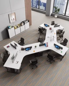 Factory Direct Curved High Quality Modular Office Furniture for Coworking Office Work Station