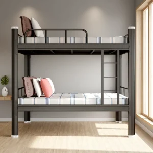 Factory Direct Custom Dormitory Metal Bunk Beds Heavy Duty School Bunk Beds with Assembly Instructions