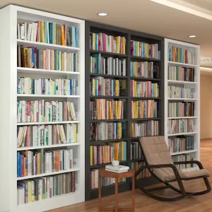 Factory Direct Double Side Steel Book Shelves for Home Office School Library Furniture Metal Bookcase Bookshelf
