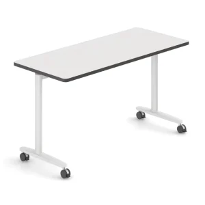 Factory Direct E0 MFC Folding Training Table with Custom Shape and Self locking Tabletop Lock