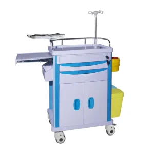 Factory Direct Hospital Furniture Medical ABS Plastic Drug Emergency Trolley Anaesthesia Cart
