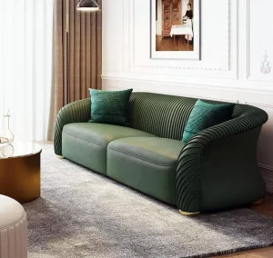 Factory Direct Light Luxury Modern Leather and Fabric Sofas New Style Modern Leather Hotel Sofa
