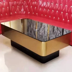 Factory Direct Luminous Steel Bar Table for KTV Club Nightclub Use Modern Design Customizable