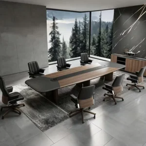 Factory Direct Luxury Long Conference Table Modern Office Wooden Design Table Desk Meeting Room Tables