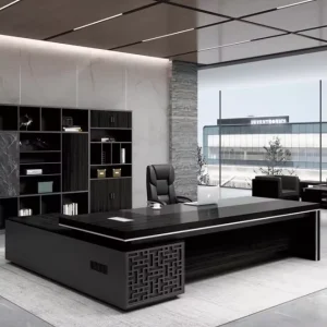 Factory Direct Luxury Modern Wooden Boss Desk Manager Office Table Design