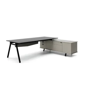 Factory Direct Luxury Wooden Modular Executive Desk with Storage Modern Office Desks