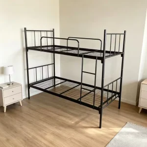 Factory Direct Matel Bunk Bed Space saving Steel Twin Over Twin Steel Bed for School Dormitory and Staff Accomidation