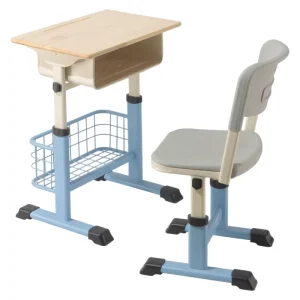 Factory Direct Metal Frame Screw Lifting School Classroom Furniture Custom Color Desk and Chair Set
