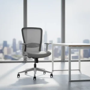 Factory Direct Mid-back Office Chair with Wheels Ergonomic Mesh Chair with Lumbar Support