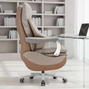 Factory Direct Modern Ergonomic Leather Executive Office Chair Custom Comfort Adjustable Height Retractable Footrest
