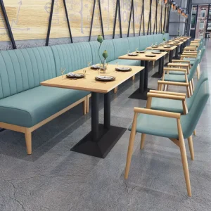 Factory Direct Modern Hotel Commercial Furniture Metal Cafe Restaurant KTV Club Dinner Dining Fast Food Shop Sofa Seating Booth