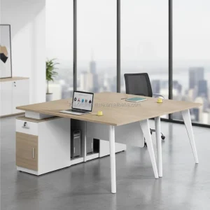 Factory Direct Modern Luxury L Shape Wood Employee Desk Adjustable Height Office Environment Supporting Logo Utility