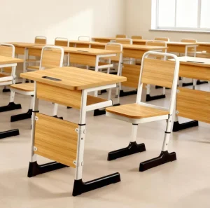 Factory Direct Modern Metal School Furniture Durable Adjustable Classroom Desk Chair Set Custom Size for Students Kids