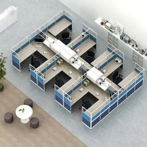 Factory Direct Modern Modular Convertible Extendable Soundproof Partition Screen Fabric Cubicle Office Workstation