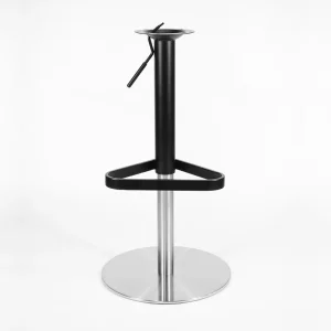 Factory Direct Modern Strong Iron Adjustable Commercial Use Bar Stool 360 Degree Swivel Stainless Steel Base Bar Furniture