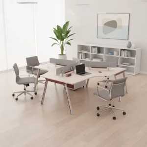 Factory Direct Modern and Simple Style Office Furniture Particle Board Material Office Desk Suitable for Office Building