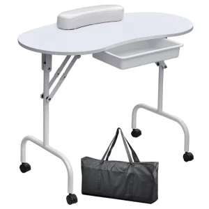 Factory Direct New Solid Color Nail Art Zhuo Modern Durable Portable Folding Table Plastic Tabletop Beauty Light Luxury Manicure