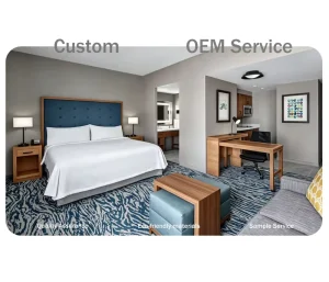 Factory Direct OEM Eco Friendly Durable Water Resistant Oak Melamine Faced Plywood Modern Hotel Bedroom Furniture Sets