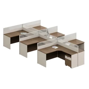 Factory Direct Office Furniture Employee Partition Cubicle Curved Modern Simple Desk