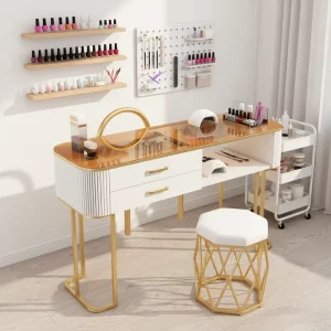 Factory Direct Personalized Nail Table for Custom Logo Manicure Furniture