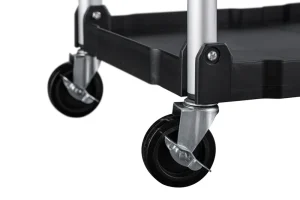 Factory Direct Plastic Rolling Workshop Cart 3 Tier Mobile Warehouse Tool Transport Trolley Cart