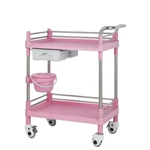 Factory Direct Price Double layer Single draw ABS Plastic Panel Disassemble Trolley with Silent Wheels