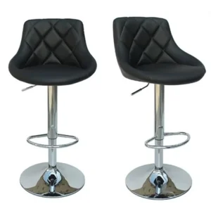 Factory Direct Price Ergonomic Bar Stools Kitchen High Chair PU Leather Swivel Bar Stools with Footrest